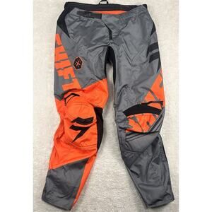 Shift MX Assault Motocross Pants Mens 36 Grey Orange Ride Club Dirt Bike Racing